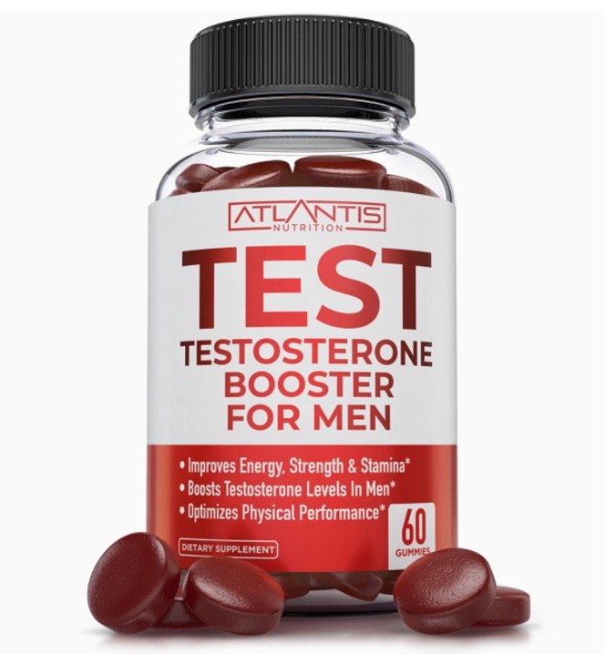 Testosterone Booster For Men Gummies - Male Enhancement, Boosts Energy, & Optimizes Physical Performance. Formulated with Tribulus, Horny Goat Weed, Saw Palmetto, Maca Root & More