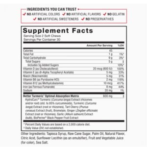 Force Factor Better Turmeric Joint Support Chews supplement