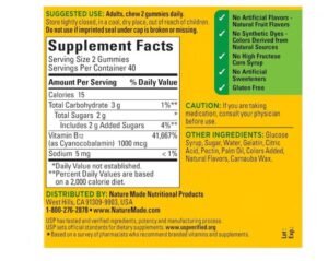 Nature Made Energy B12 Gummies supplements