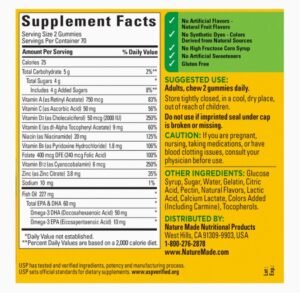 Nature Made Multi + Omega 3 Gummies supplements