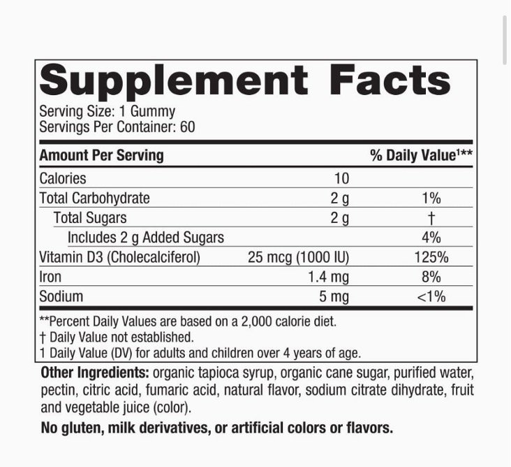 Nordic Naturals Vitamin D3 Gummies facts