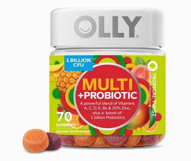 Olly Multi + Probiotic Adult Multivitamin Gummy, 1 Billion CFUs, Digestive and Immune Support Chewable Supplement, 35 Day Supply